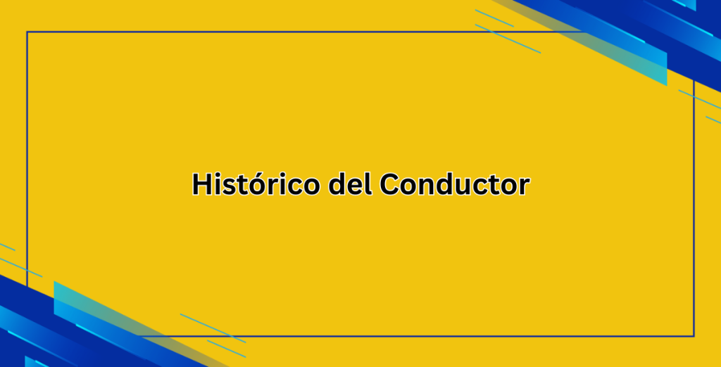 Histórico del Conductor runt por placa