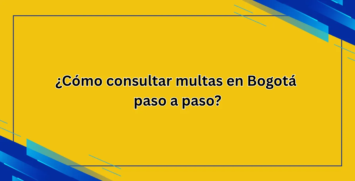 ¿Cómo consultar multas en Bogotá paso a paso